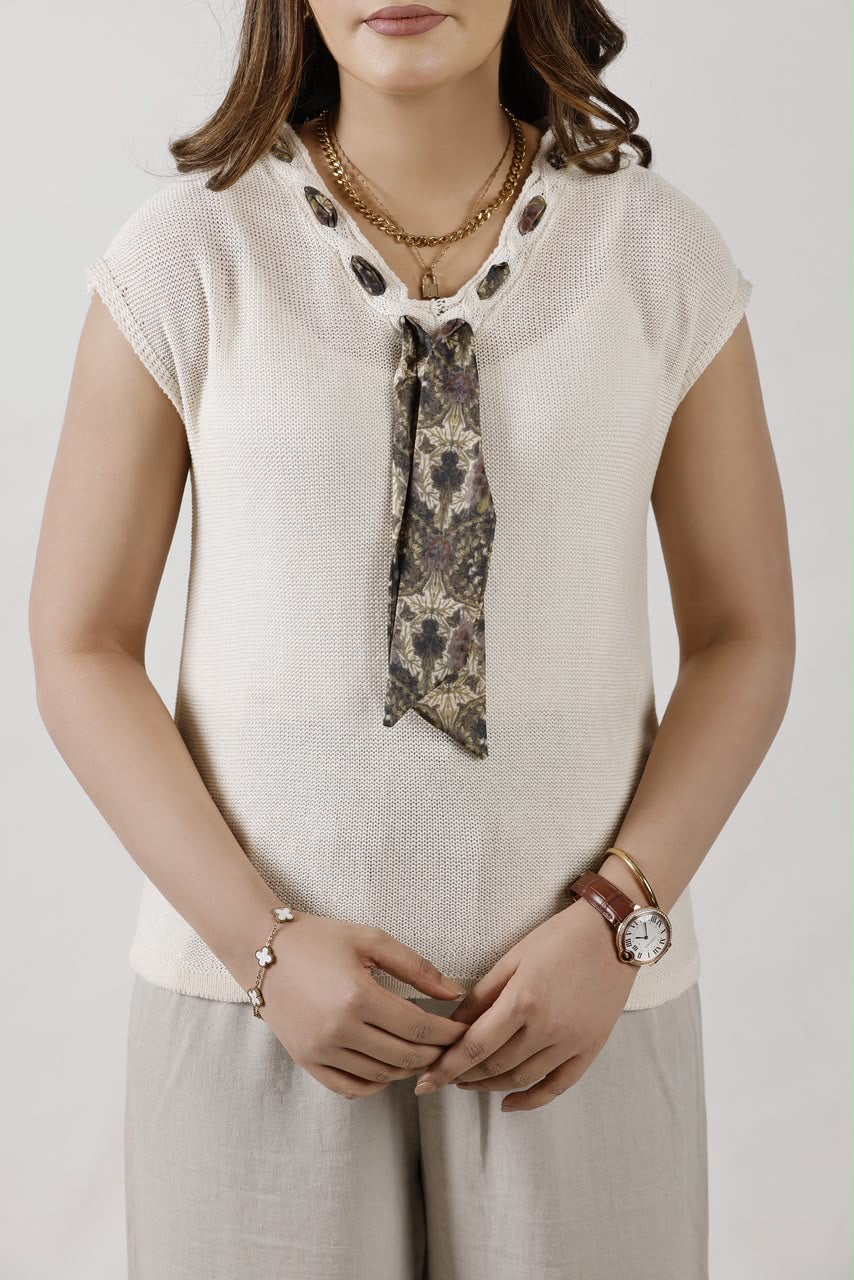 Aveline Ribbon Knit Top