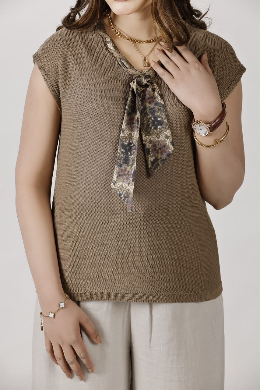Aveline Ribbon Knit Top